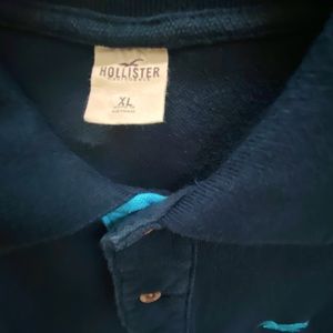 ✈️ Men’s Navy Short-Sleeve Size XL Blue Hollister polo shirt ✈️
